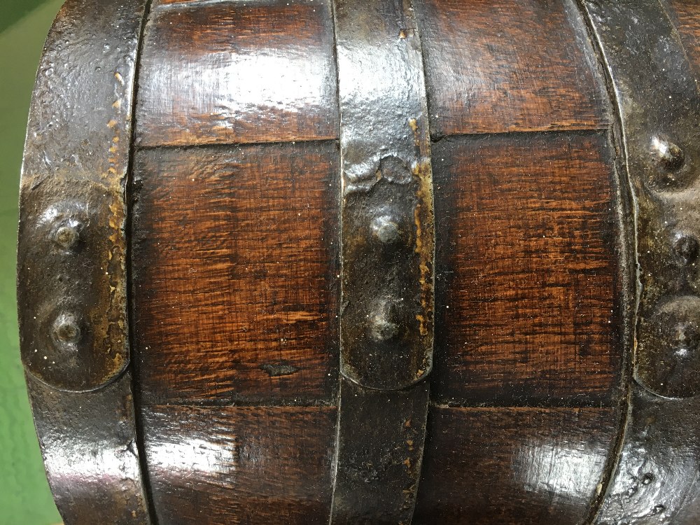 A naval type coopered oak rum barrel, - Image 5 of 11