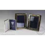 A pair of silver photograph frames, Carr's of Sheffield Ltd, Sheffield 1994, each 22.