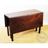 A George III Scottish mahogany six leg drop leaf dining table, with solid mahogany top,