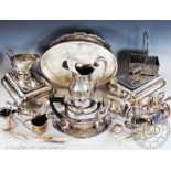 A selection of silver plated wares, 19th Century and later,