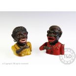 Two reproduction cast iron novelty money boxes, Dinah and Jolly,