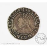 A Elizabeth I (1558-1603) shilling, quartered shield below bird mint mark, 3.