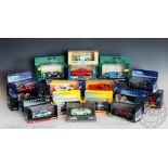 Twenty boxed diecast vehicles by Corgi and Vanguards including a Corgi Classics gold-plated Land