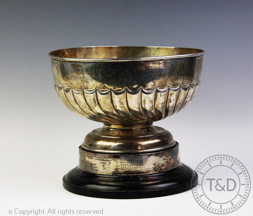 The Silcock Perpetual Trophy, the silver bowl Joseph Rodgers & Sons, Sheffield 1905,