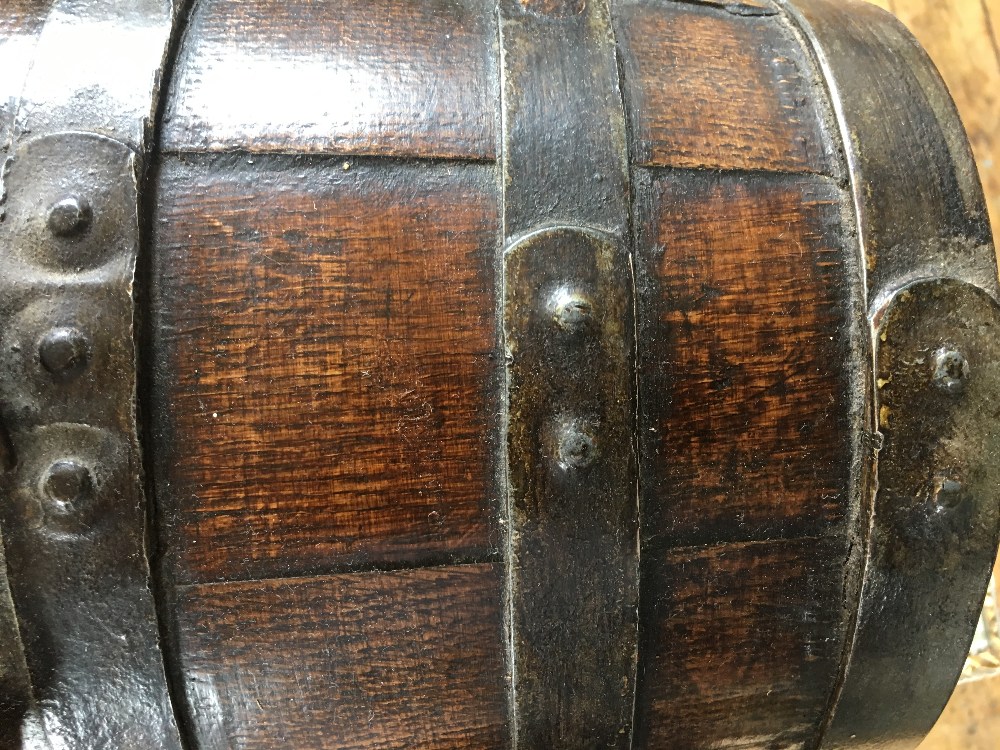 A naval type coopered oak rum barrel, - Image 6 of 11