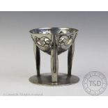 A Liberty Tudric pewter centrepiece stand designed by Archibald Knox, number 0276,
