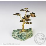 A Franklin Mint silver gilt and hardstone mounted tree,