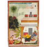 Indian Kangra School ,Guler state, possible 18th century, Gouache on paper,