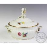 A KPM Berlin porcelain tureen and cover, of circular compressed form,