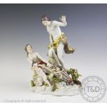 A Meissen porcelain figural group after J.J.