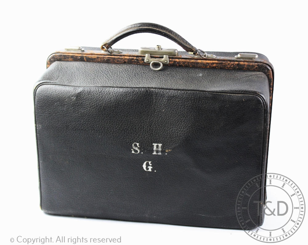 An early 20th century assembled silver travelling dressing case of Gladstone type, initialled S.H. - Image 2 of 2