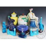 A collection of modern decorative ceramics,