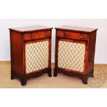 A pair of reproduction Regency style mahogany pier cabinets,