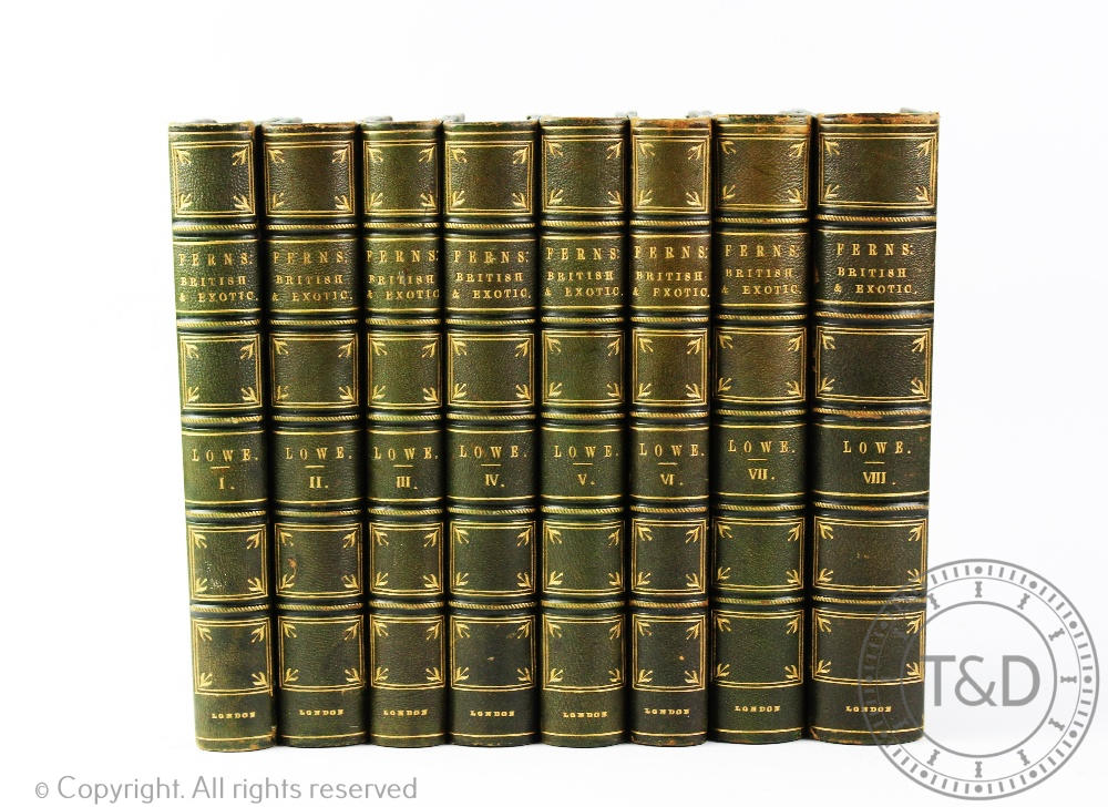 LOWE (E), FERNS BRITISH AND EXOTIC, eight vols, with 479 colour plates, a-e-g,