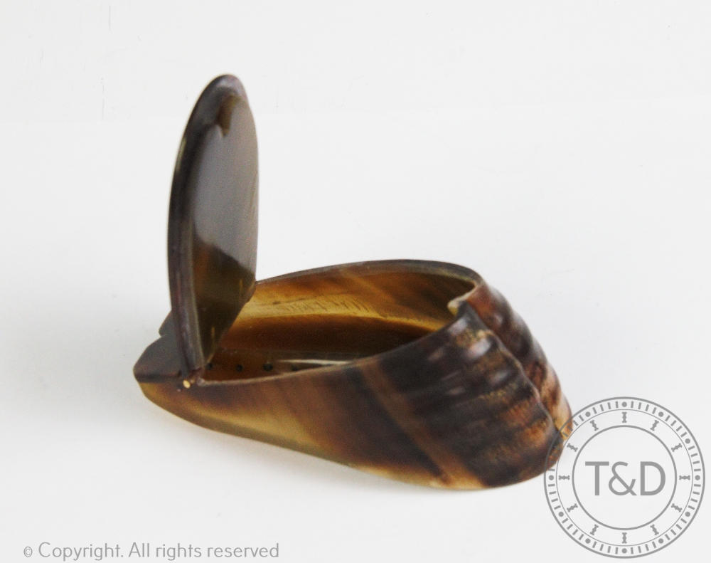 A 19th century Irish hoof snuff box, - Image 2 of 3