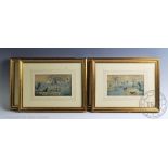 English School (19th century), Set of four watercolours, Shooting scenes, Unsigned, 10.