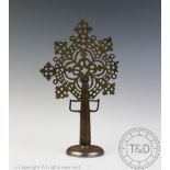 An Ethiopian processional cross,