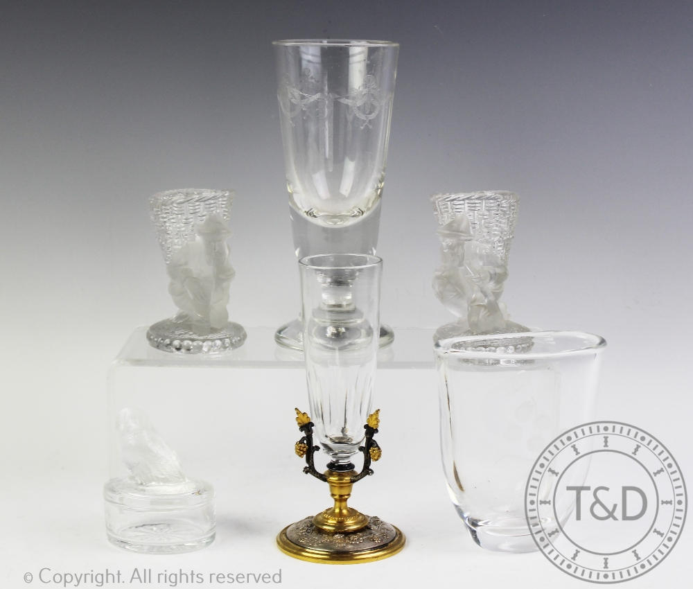A selection of glassware, to include a Rosenthal Studio Line limited edition glass wall plaque, - Image 3 of 3