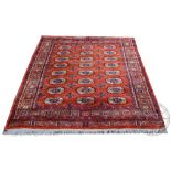 A Bhokara machine woven rug,