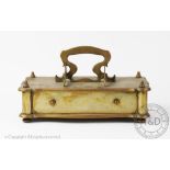 An Art Nouveau brass desk stand,