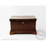 A pollard oak, oak and pine apprentice chest, early 20th century, with compartmented tray,