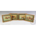 J Colley (British 19th/20th century), A set of of four watercolours on artist board,