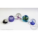 Six Caithness glass paperweights from various unlimited editions from 1980 to 1995 comprising;
