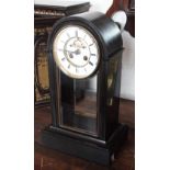 A 19th century eight day slate mantel clock,