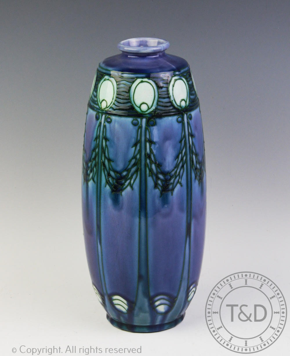 A Minton Secessionist vase, of ovoid form,