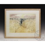 Charles Bartlett, Watercolour, Sun rise viewed through lowland reeds, Signed, 42cm x 58cm,