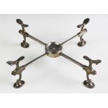 A 19th century silver plated folding dish stand,