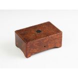 A Victorian four airs maple music box,