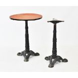 A Victorian cast iron pedestal table