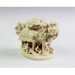 A Japanese ivory okimono,