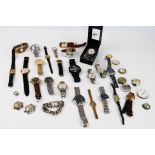 A large collection of watches and watch parts,