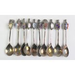 A set of ten 'Queens Beasts' collectable silver spoons,