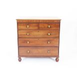 A George III mahogany chest of drawers, circa 1800,