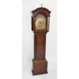 An 18th century oak cased eight day longcase clock,