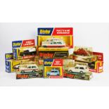 A collection of Dinky Toy emergency vehicles,