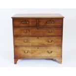 A George III mahogany chest of drawers, circa 1800, with two short and three long graduated drawers