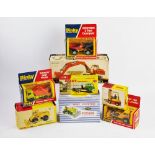A collection of Dinky Toy construction vehicles,