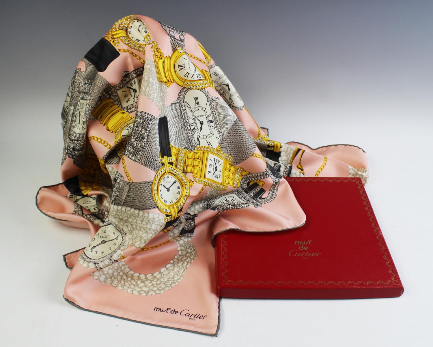 A Must De Cartier Ladies silk scarf,