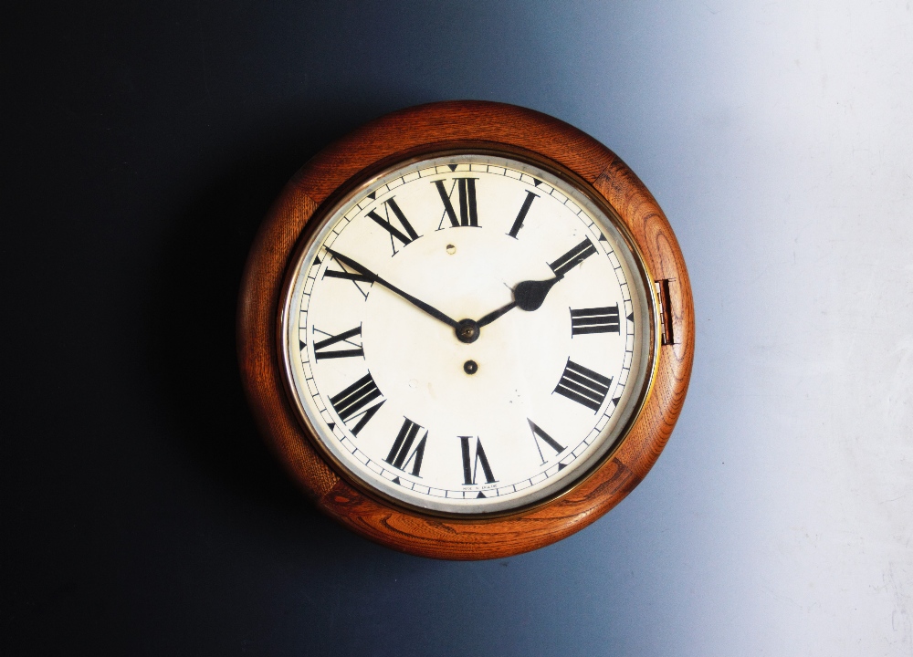 A 19th century wall clock, by H Yeomans of Nottingham, - Image 2 of 4