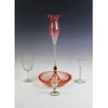 An 18th century cordial glass,