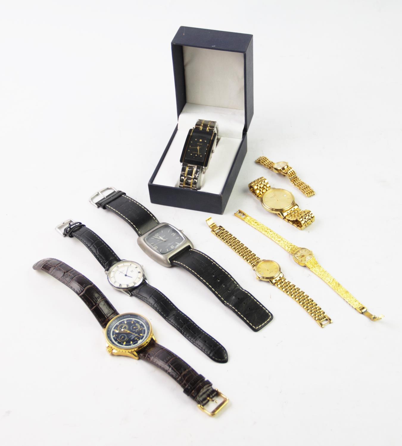 An assorted selection of wristwatches,