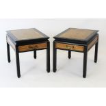 A pair of Japanese influence lamp tables,