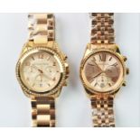 A Michael Kors ladies stainless steel wristwatch,