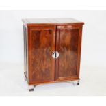 An Art Deco style hardwood drinks bar,