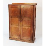 A Victorian golden oak gamekeepers cabinet,