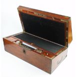 A 19th century campaign style mahogany writing slope,